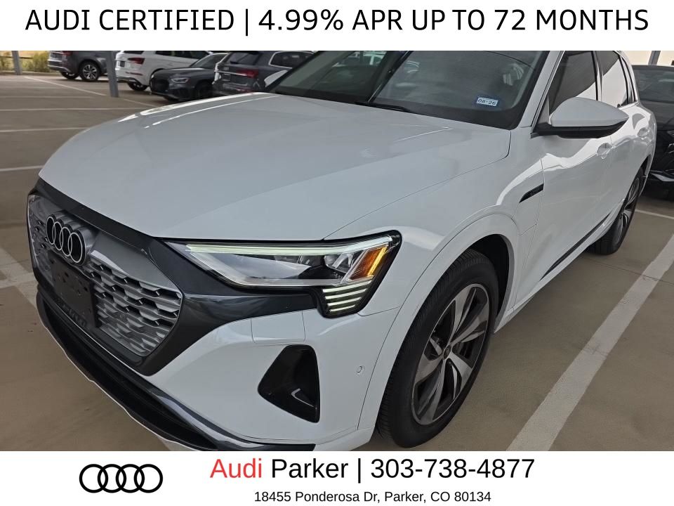Glacier White Metallic 2024 Audi Q8 e-tron SUV / Crossover All-Wheel Drive Automatic
