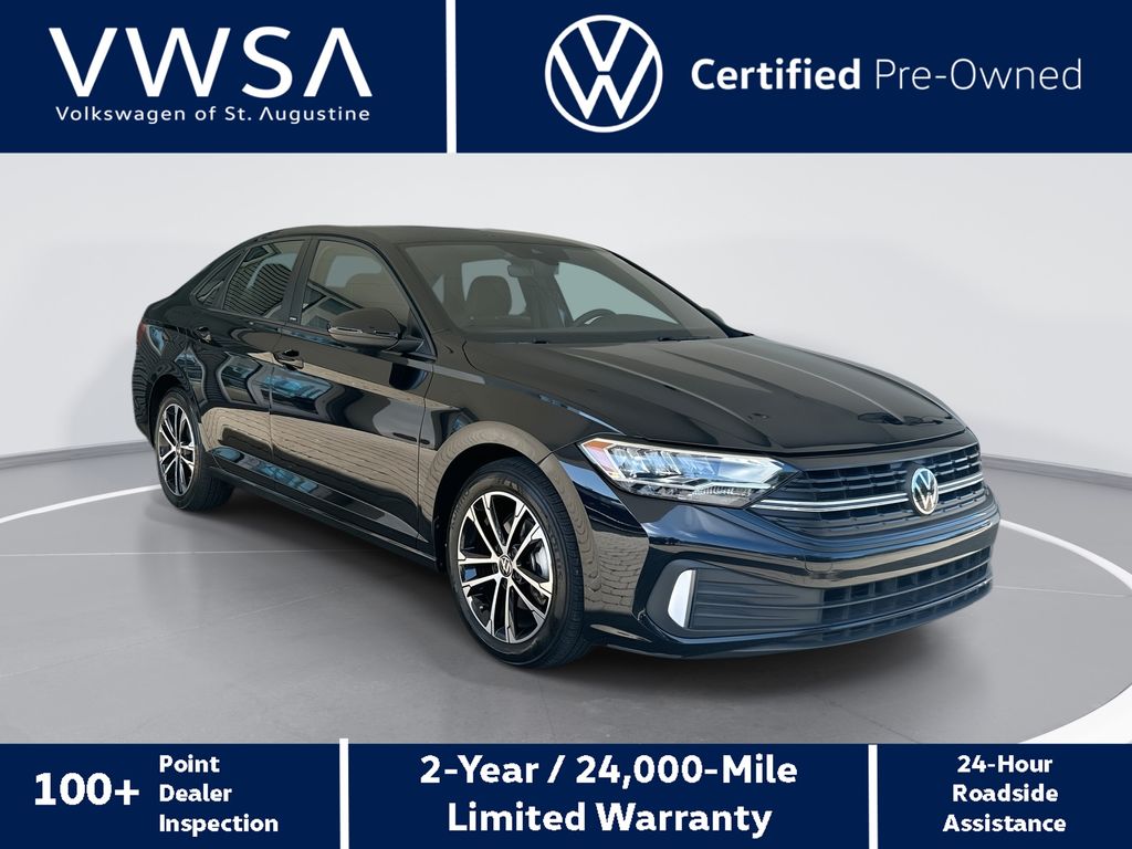 Deep Black Pearl 2024 Volkswagen Jetta Sedan Front-Wheel Drive 8-Speed Automatic