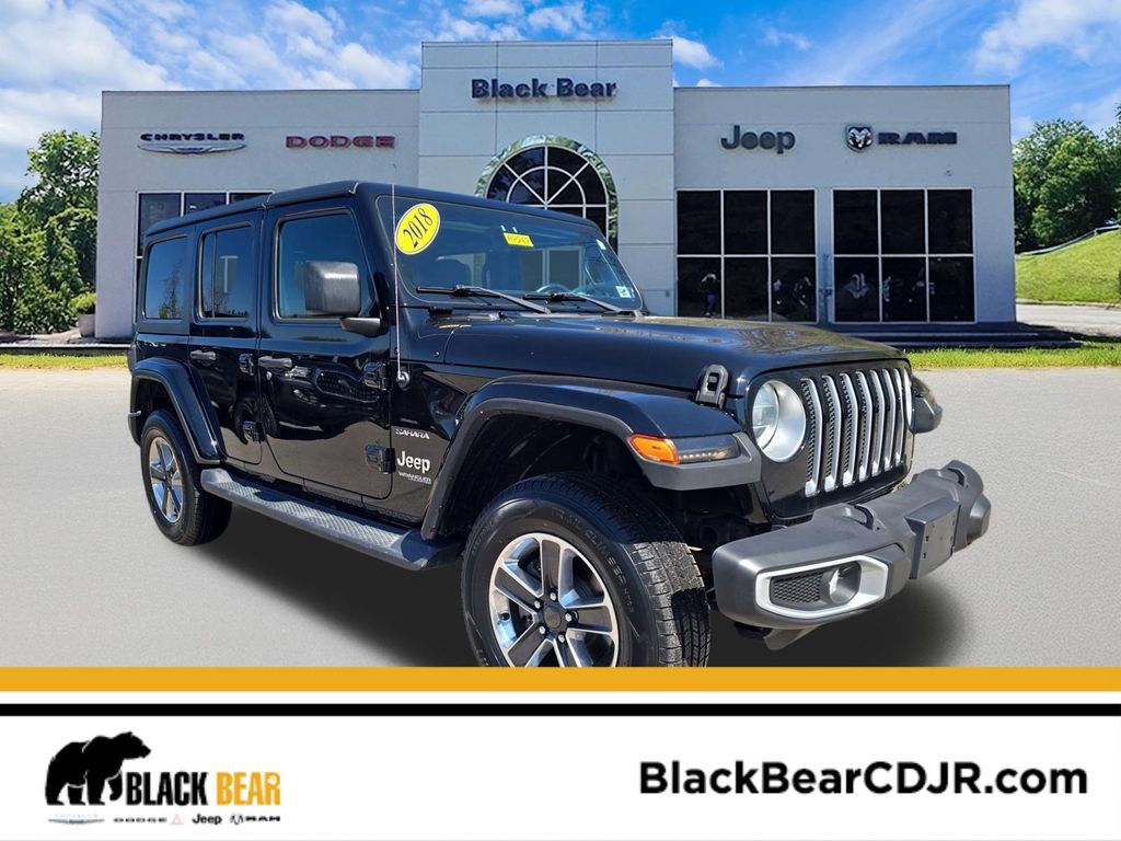 Black Clearcoat 2018 Jeep Wrangler Unlimited Sahara 4WD SUV / Crossover Four-Wheel Drive 8-Speed Automatic