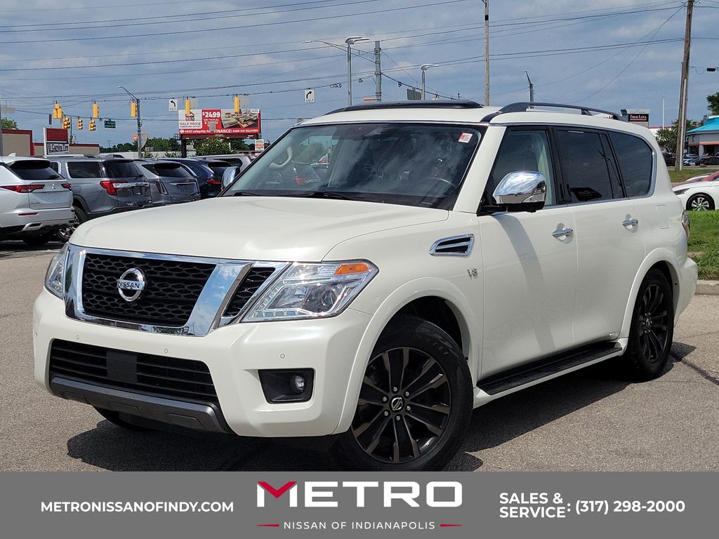 Pearl White Tricoat 2019 Nissan Armada SUV / Crossover Four-Wheel Drive 7-Speed Automatic