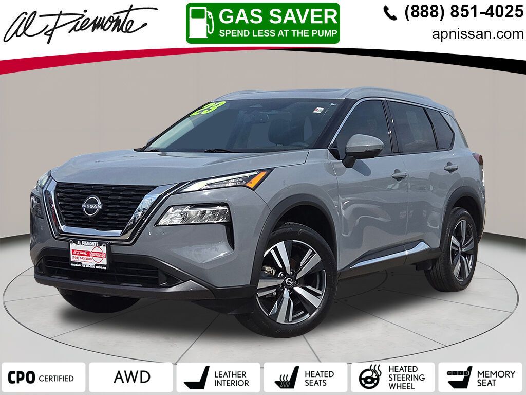 Boulder Gray 2023 Nissan Rogue SL AWD SUV / Crossover All-Wheel Drive Continuously Variable Transmission
