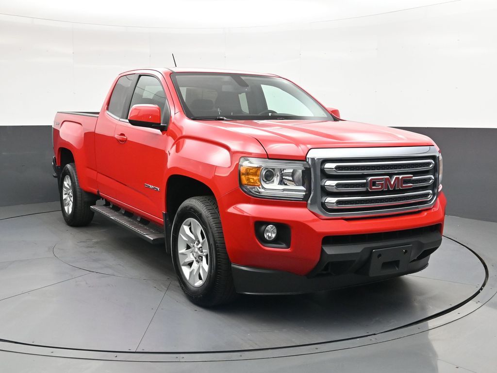 Cardinal Red 2016 GMC Canyon SLE Ext. Cab LB 4WD Pickup Truck Four-Wheel Drive 6-Speed Automatic