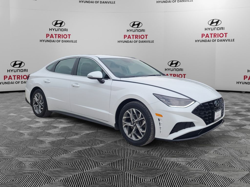 Serenity White 2023 Hyundai Sonata Sedan Front-Wheel Drive 8-Speed Automatic