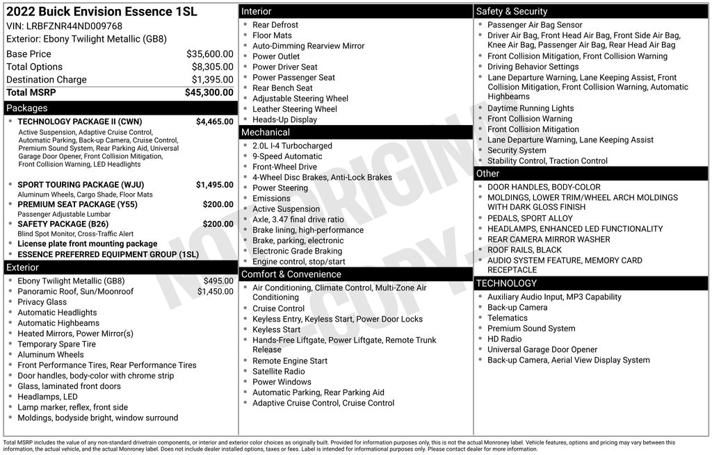 Certified Used 2022 Black Buick Essence image 5
