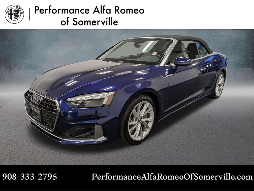Navarra Blue Metallic/Black Roof 2020 Audi A5 quattro Premium Plus 45 TFSI Convertible Convertible All-Wheel Drive 7-Speed Automatic
