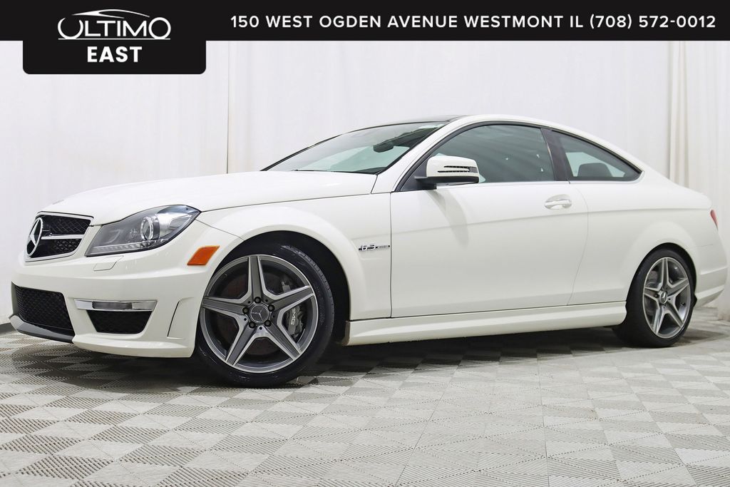 Arctic White 2012 Mercedes-Benz C-Class Coupe Rear-Wheel Drive 7-Speed Automatic