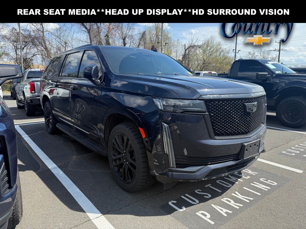 Dark Moon Blue Metallic 2021 Cadillac Escalade ESV Sport AWD SUV / Crossover Four-Wheel Drive