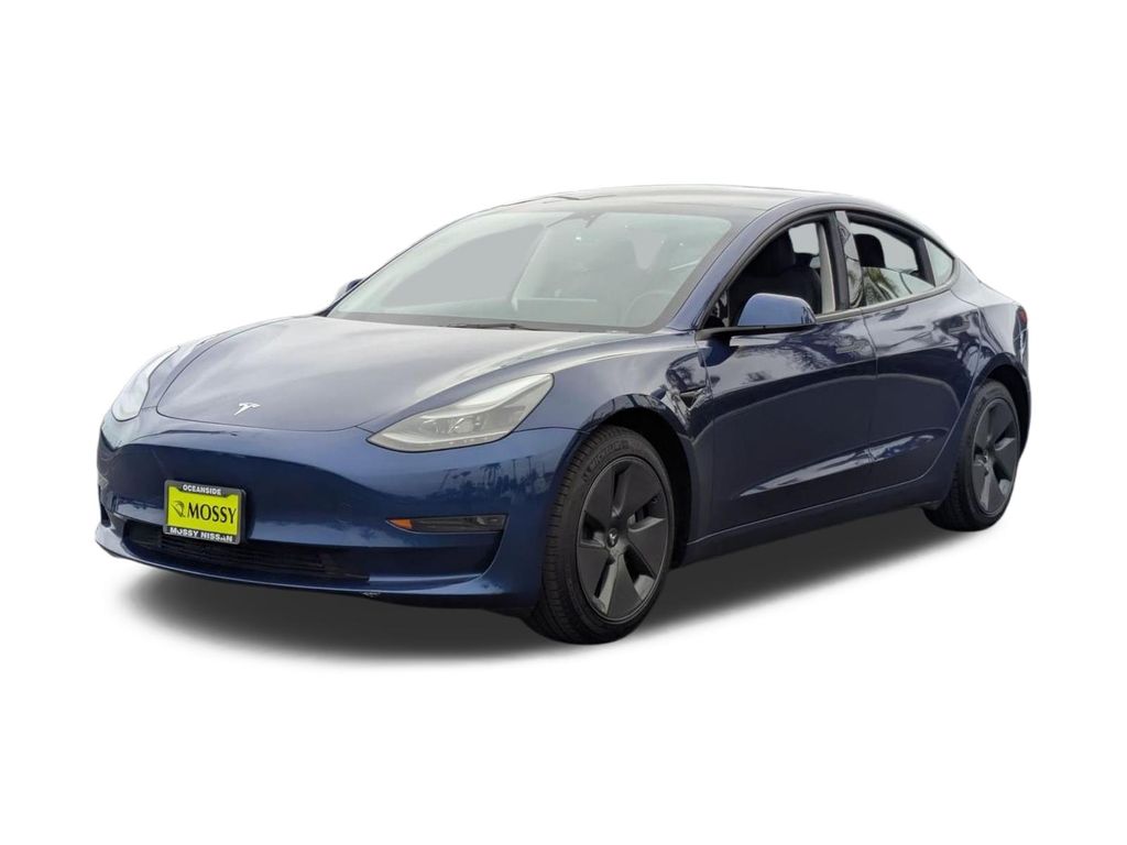 Deep Blue Metallic 2023 Tesla Model 3 RWD Sedan Rear-Wheel Drive 1-Speed Automatic