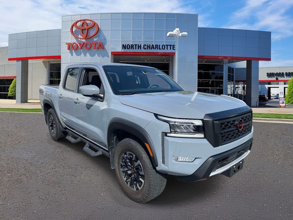 Boulder Gray Pearl 2024 Nissan Frontier PRO-4X Crew Cab 4WD Pickup Truck Four-Wheel Drive 9-Speed Automatic Overdrive