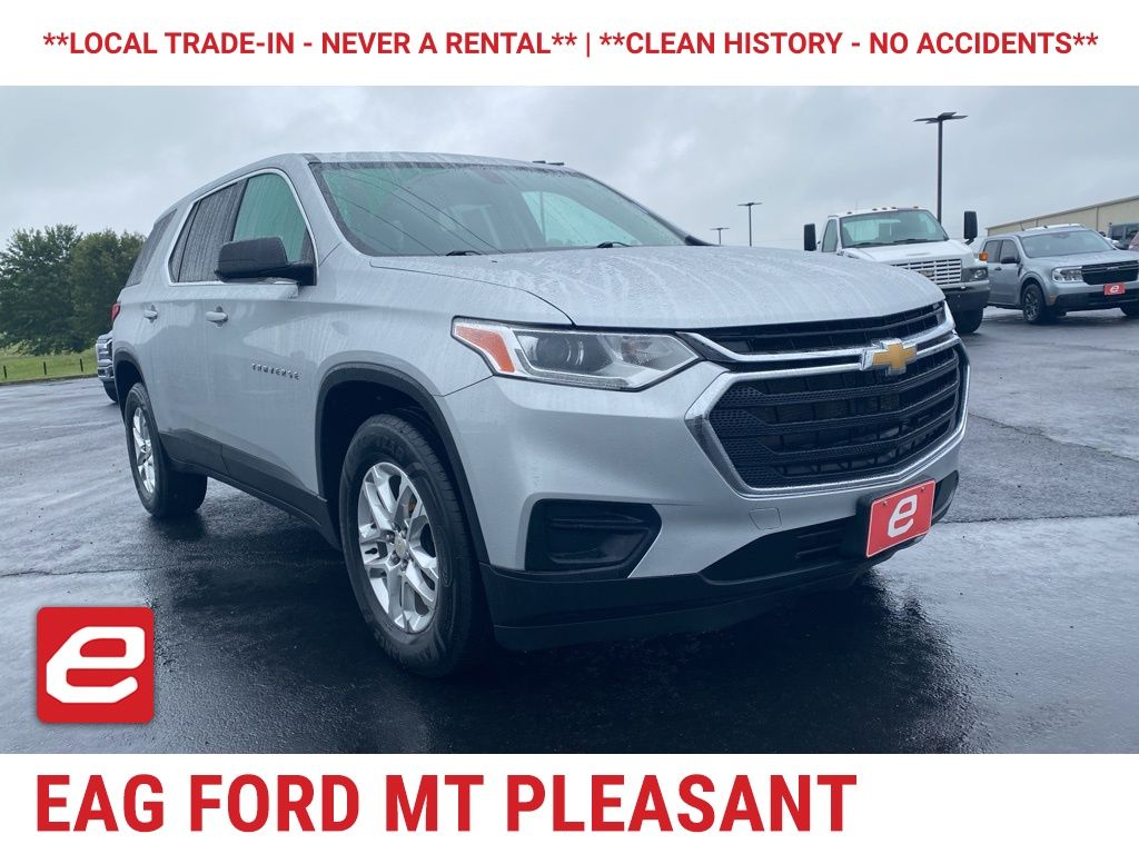 Silver Ice Metallic 2020 Chevrolet Traverse LS FWD SUV / Crossover Front-Wheel Drive 9-Speed Automatic