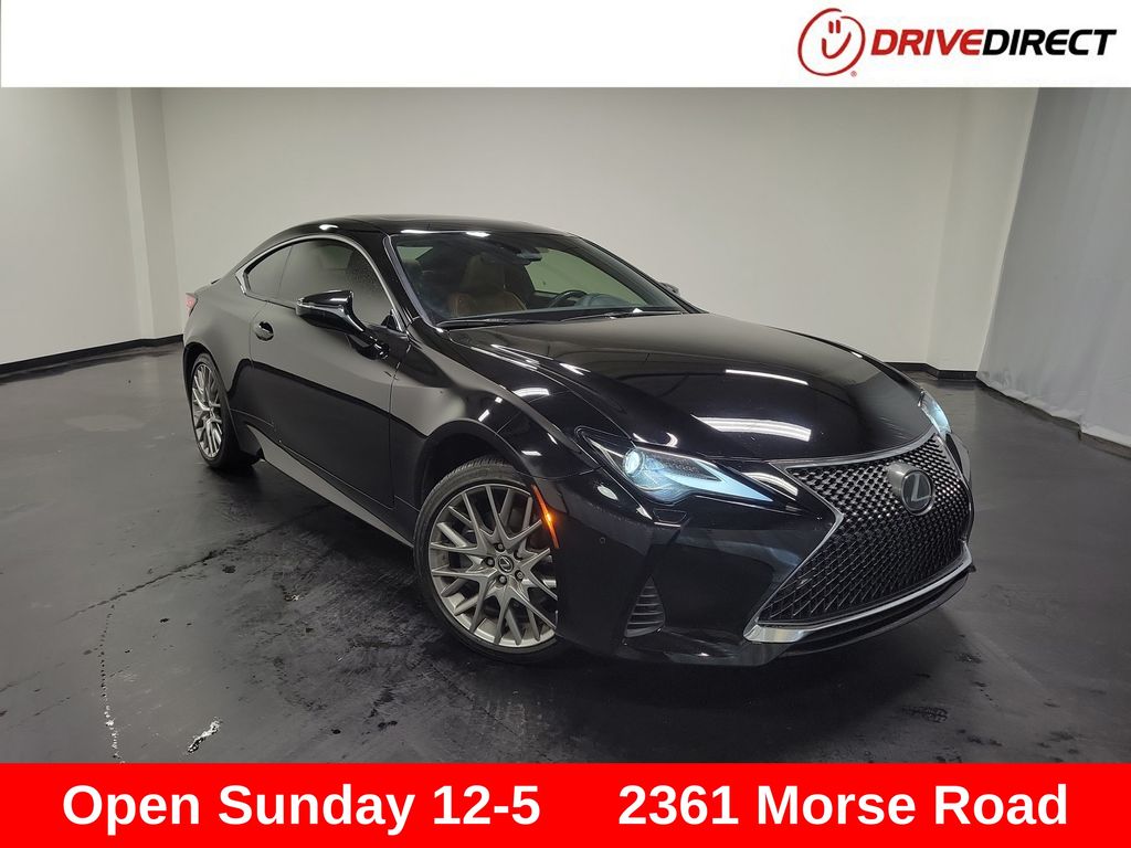 Black (Obsidian) 2019 Lexus RC Coupe All-Wheel Drive 6-Speed Automatic