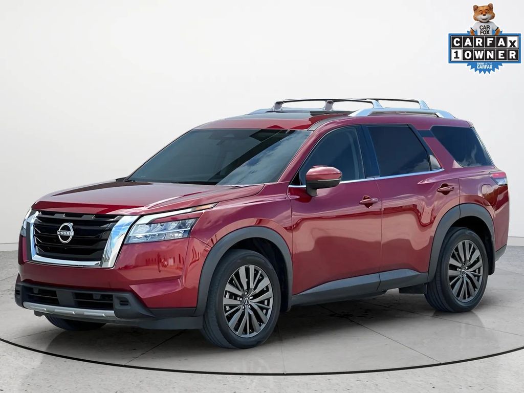 Red (Scarlet Ember Tintcoat) 2023 Nissan Pathfinder SUV / Crossover All-Wheel Drive 9-Speed Automatic