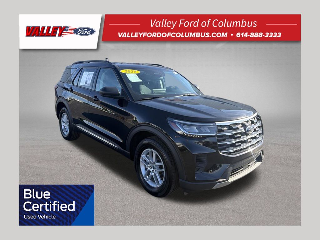 Black Metallic 2025 Ford Explorer SUV / Crossover All-Wheel Drive Automatic