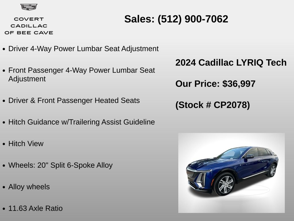 Used Car 2024 Cadillac Lyriq  Tech For Sale Under $40,000 In Austin, Texas