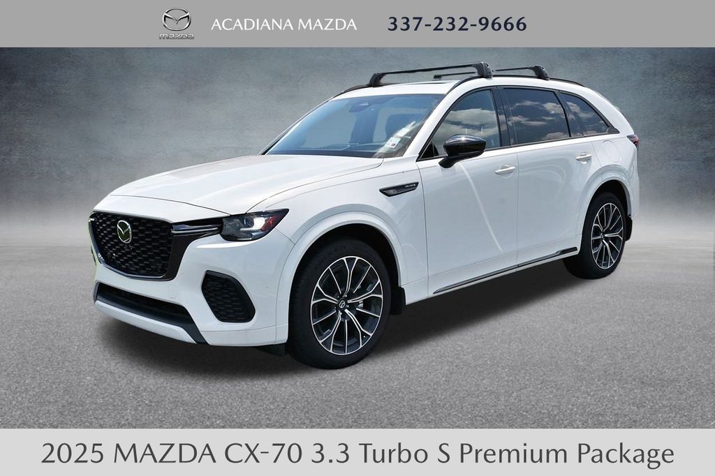 Rhodium White Premium 2025 Mazda CX-70 3.3 Turbo S Premium AWD SUV / Crossover All-Wheel Drive 8-Speed Automatic
