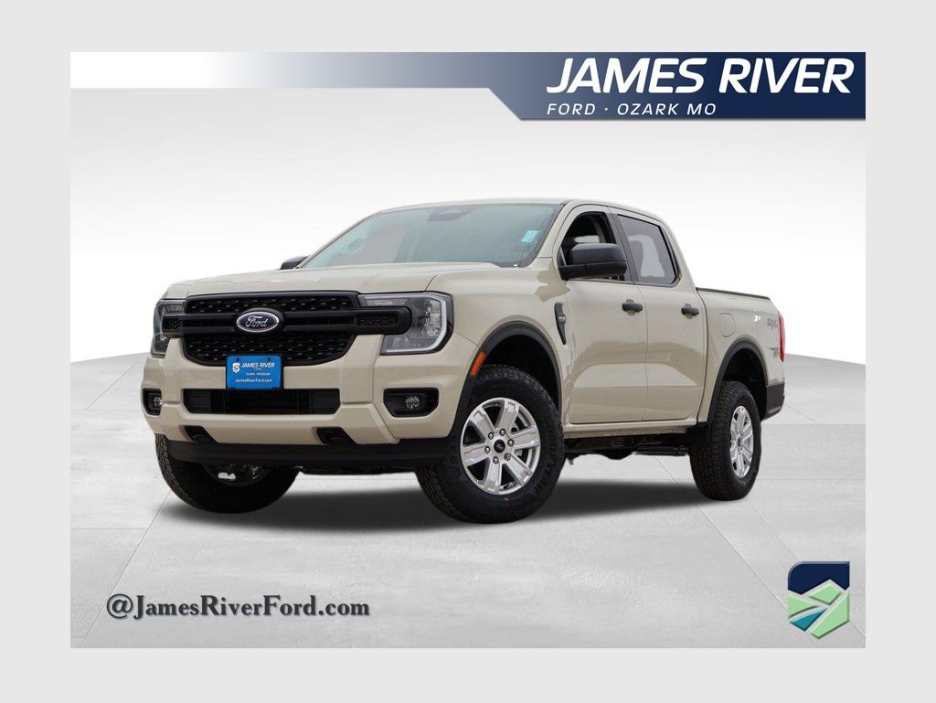 Desert Sand 2025 Ford Ranger XL SuperCrew 4WD Pickup Truck Four-Wheel Drive Automatic