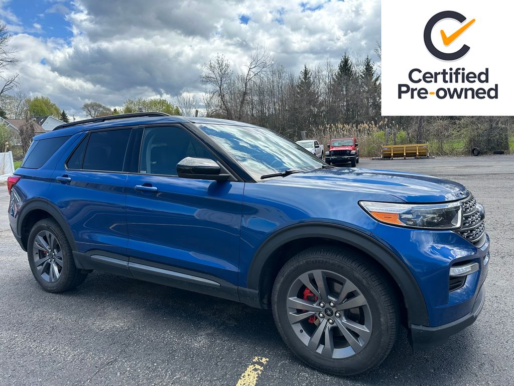 Atlas Blue Metallic 2022 Ford Explorer XLT AWD SUV / Crossover All-Wheel Drive Automatic