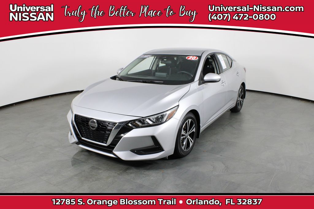Brilliant Silver Metallic 2020 Nissan Sentra Sedan Front-Wheel Drive Continuously Variable Transmission