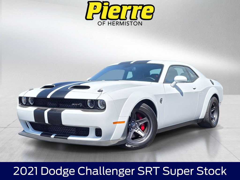 White 2021 Dodge Challenger SRT Super Stock RWD Coupe Rear-Wheel Drive 8-Speed Automatic