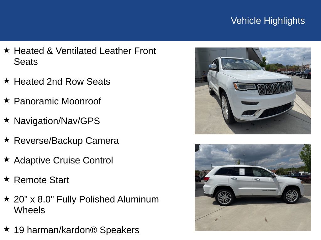2018 Jeep Grand Cherokee Summit