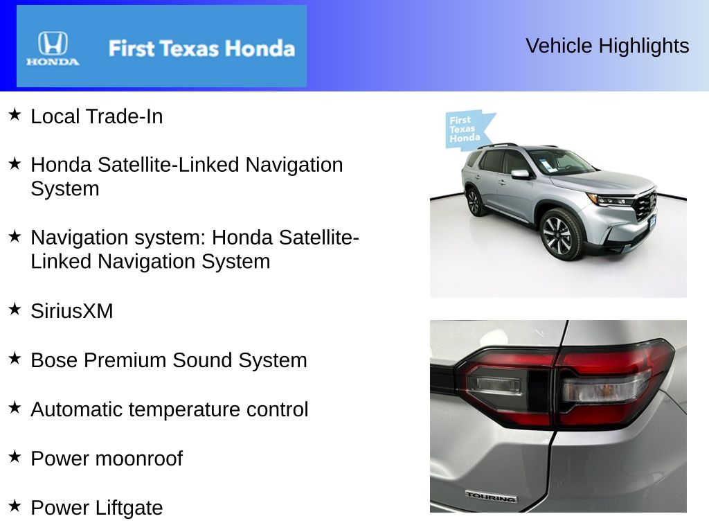 Used Car 2025 Honda Pilot  Touring For Sale Under $50,000 In Austin, Texas