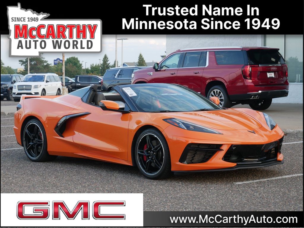 Orange 2023 Chevrolet Corvette Convertible Rear-Wheel Drive 8-Speed Dual Clutch