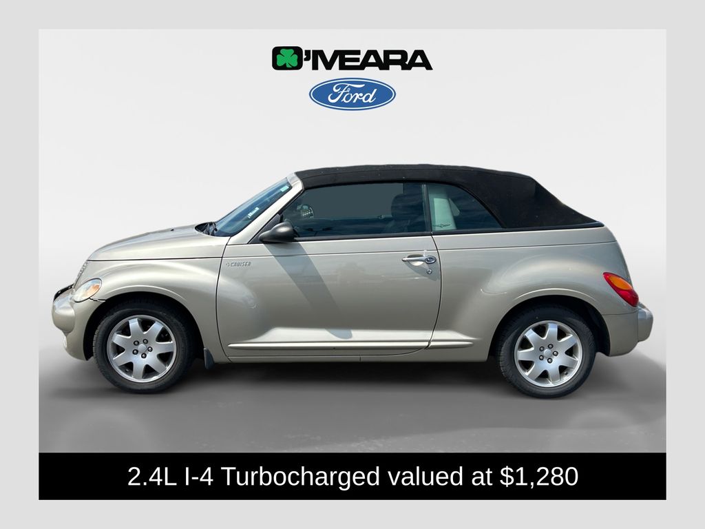 White (Linen Gold Metallic Pearlcoat) 2005 Chrysler PT Cruiser Touring Convertible FWD Convertible Front-Wheel Drive 4-Speed Automatic