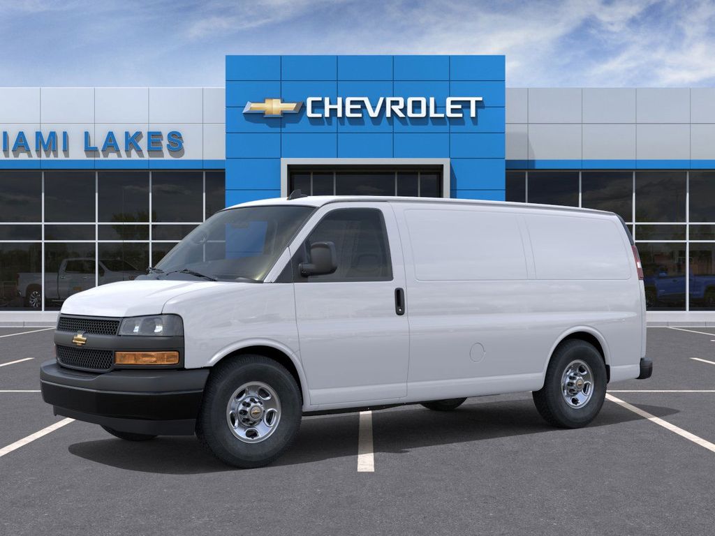 New 2025 Summit White Chevrolet Work Van image 2