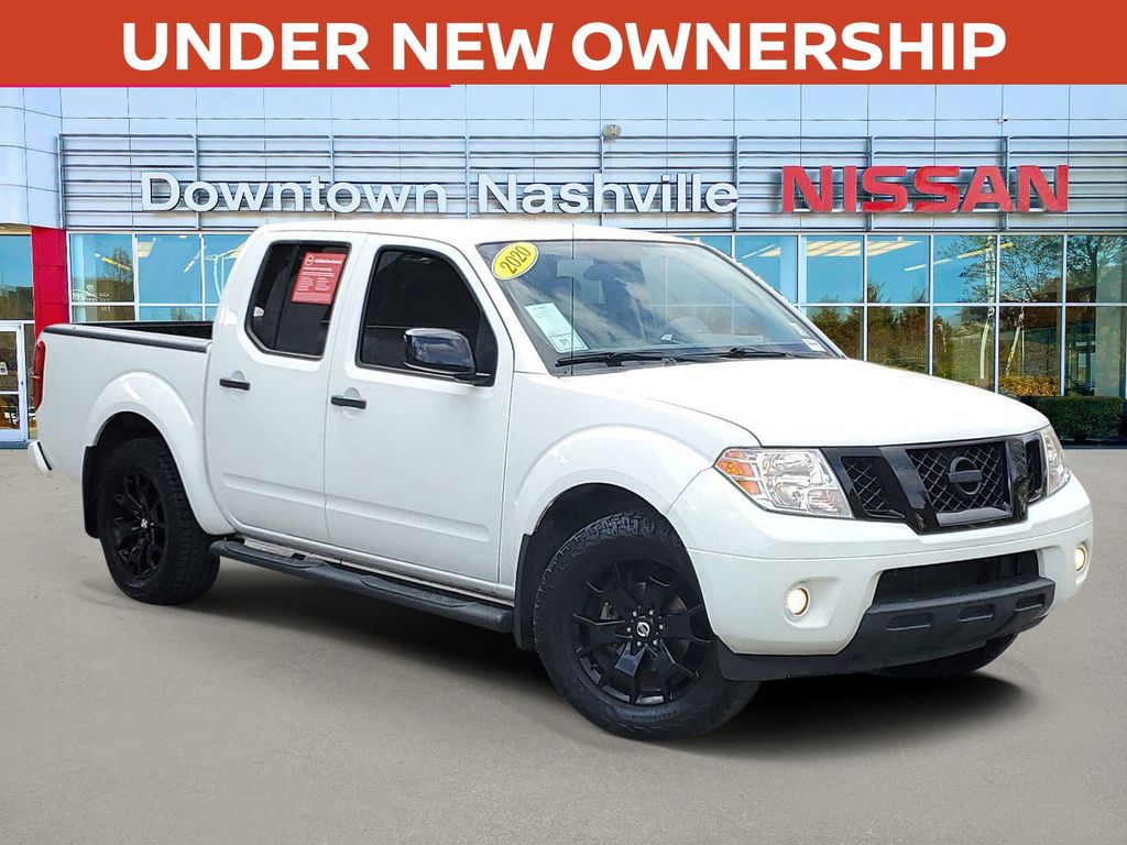 Glacier White 2020 Nissan Frontier SV Crew Cab RWD Pickup Truck 4X2 9-Speed Automatic