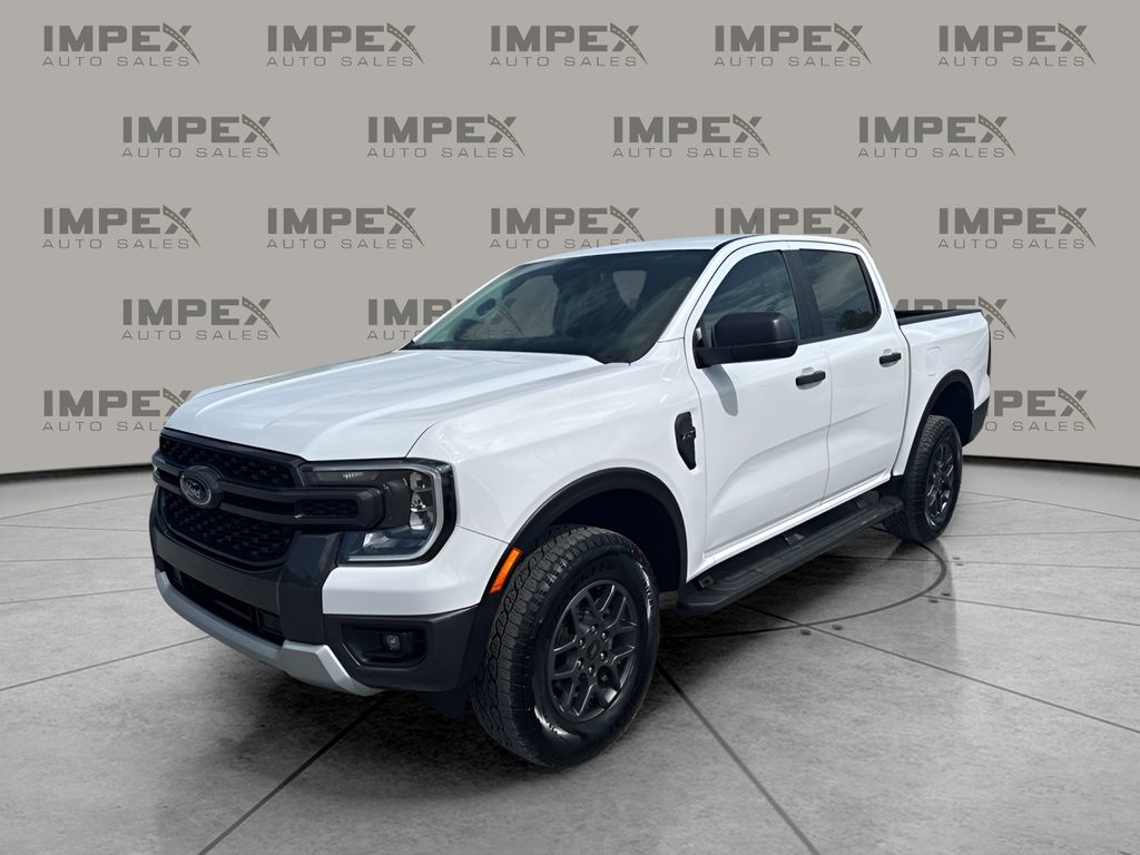 Oxford White 2025 Ford Ranger XLT SuperCrew 4WD Pickup Truck Four-Wheel Drive Automatic
