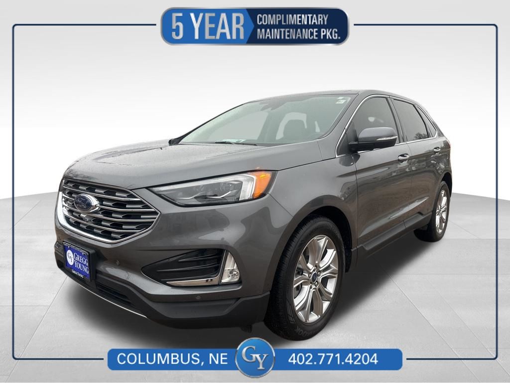 Carbonized Gray Metallic 2022 Ford Edge Titanium AWD SUV / Crossover All-Wheel Drive 8-Speed Automatic