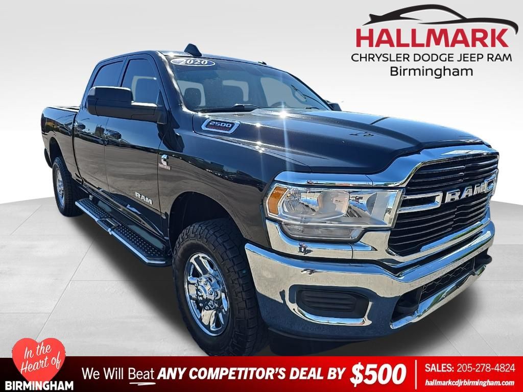 Diamond Black Crystal Pearlcoat 2020 RAM 2500 Big Horn Crew Cab 4WD Pickup Truck Four-Wheel Drive 6-Speed Automatic