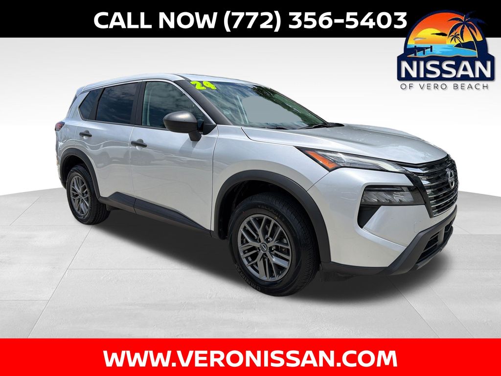 Brilliant Silver Metallic 2024 Nissan Rogue S FWD SUV / Crossover Front-Wheel Drive Continuously Variable Transmission