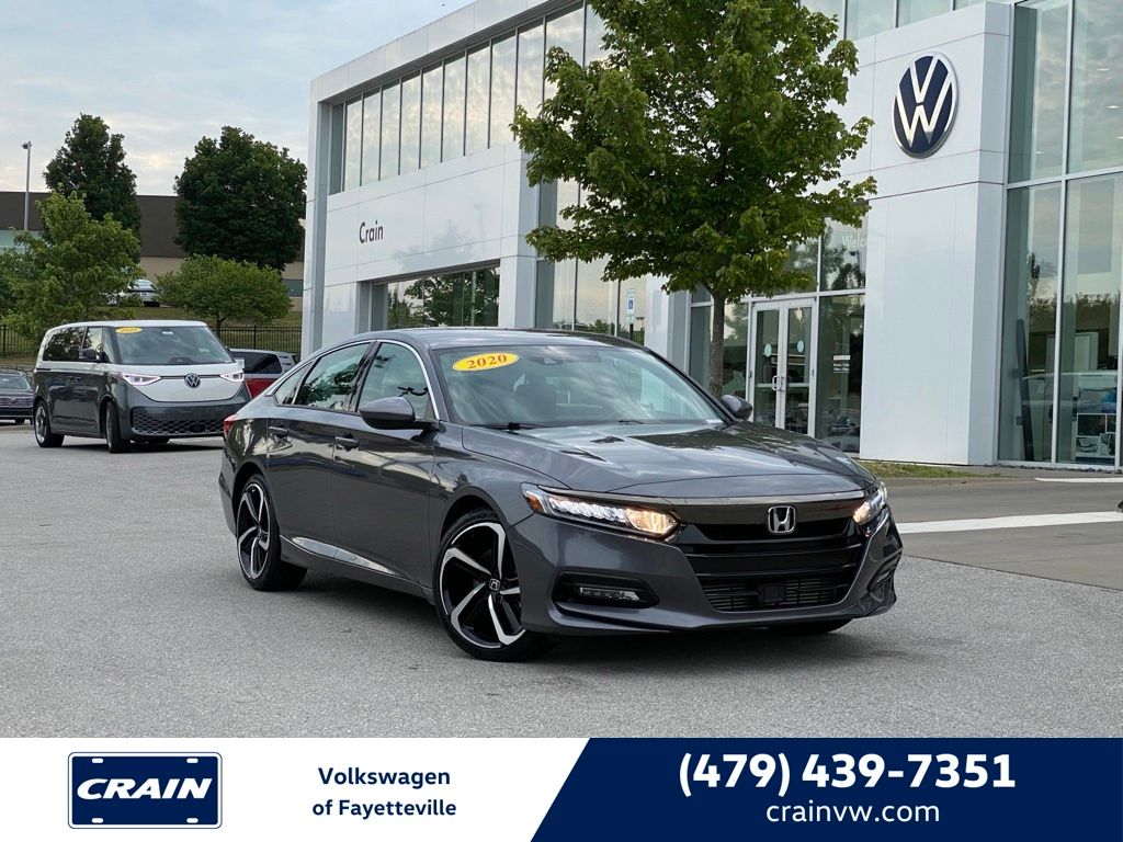 Gray (Modern Steel Metallic) 2020 Honda Accord Sedan Front-Wheel Drive Continuously Variable Transmission