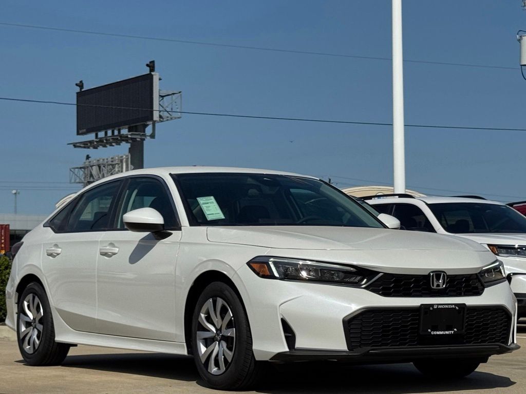 2026 Honda Civic LX White at Classic Honda Galveston
