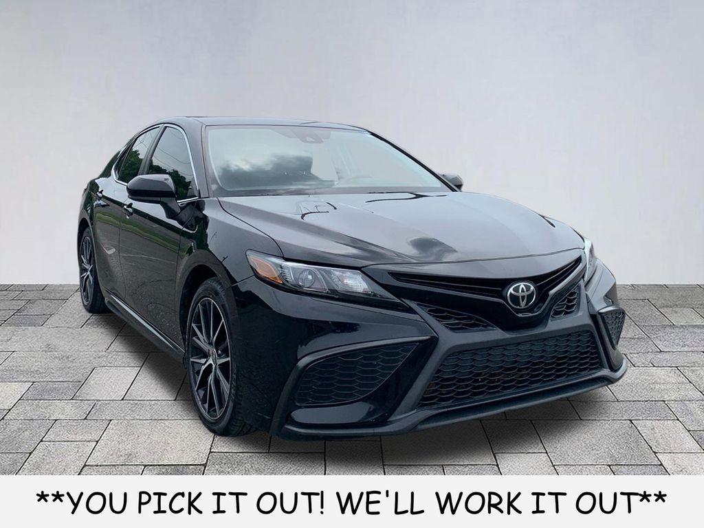Midnight Black Metallic 2021 Toyota Camry SE FWD Sedan Front-Wheel Drive 8-Speed Automatic