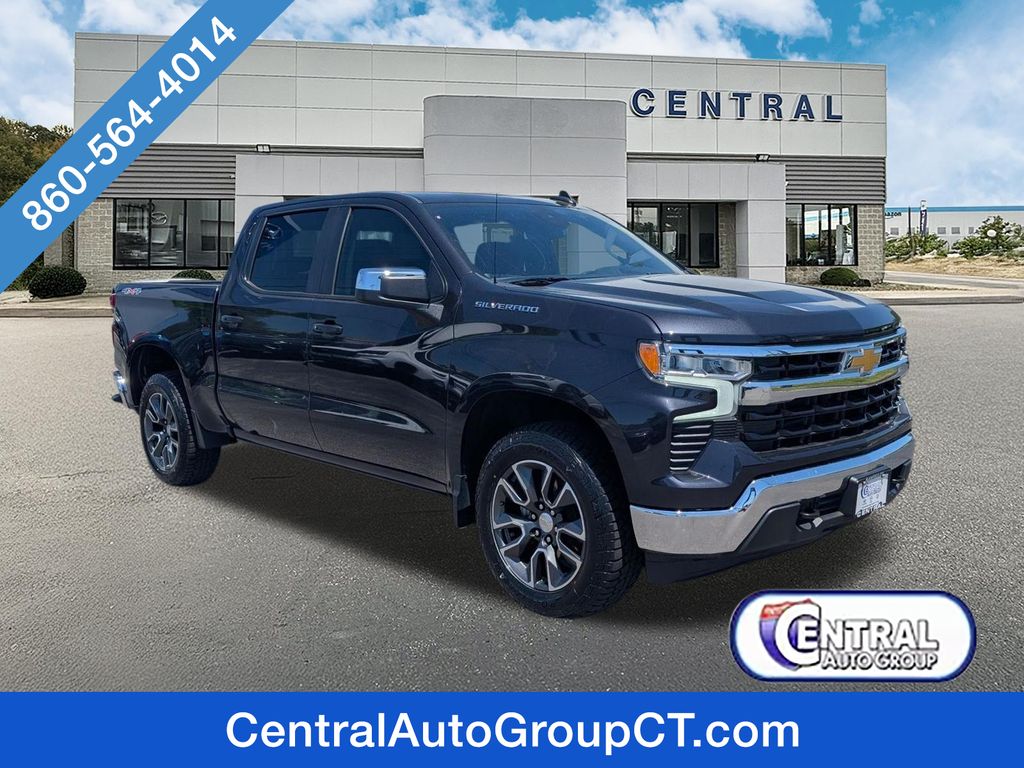 Dark Ash Metallic 2024 Chevrolet Silverado 1500 LT Crew Cab 4WD Pickup Truck Four-Wheel Drive 8-Speed Automatic