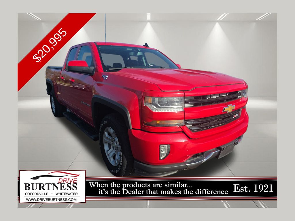 Red Hot 2016 Chevrolet Silverado 1500 LT Double Cab 4WD Pickup Truck Four-Wheel Drive 6-Speed Automatic Overdrive