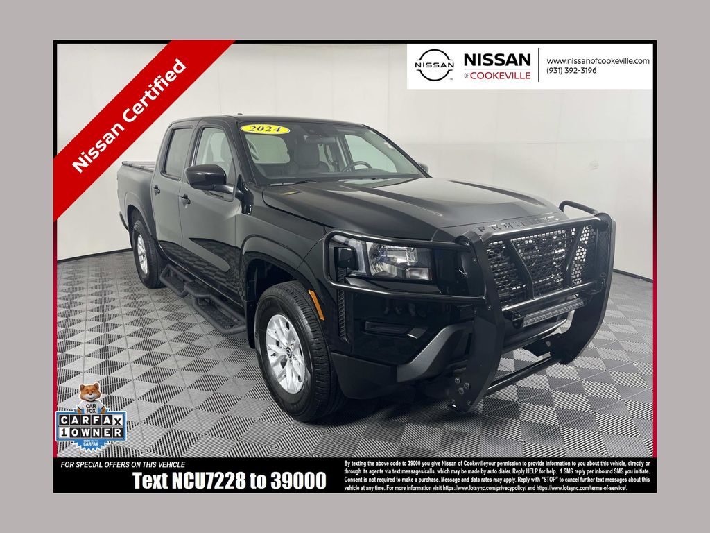 Super Black 2024 Nissan Frontier Pickup Truck Four-Wheel Drive 9-Speed Automatic Overdrive