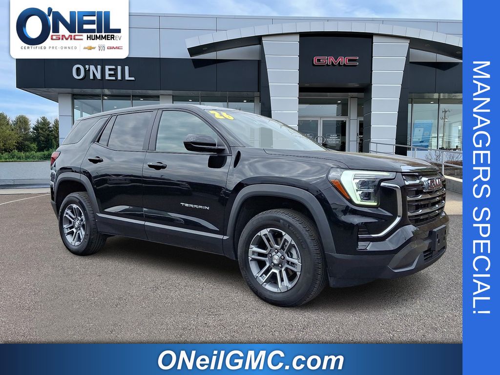Black (Ebony Twilight Metallic) 2026 GMC Terrain SUV / Crossover Four-Wheel Drive 8-Speed Automatic Overdrive
