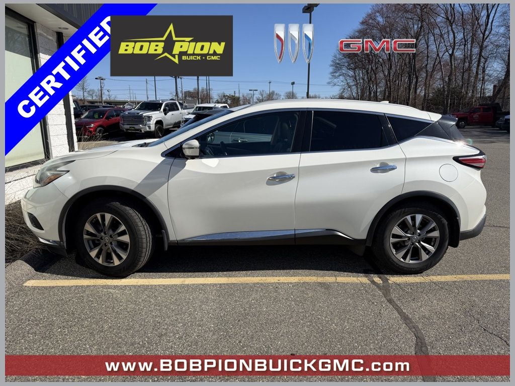 Pearl White 2018 Nissan Murano SL AWD SUV / Crossover All-Wheel Drive Continuously Variable Transmission