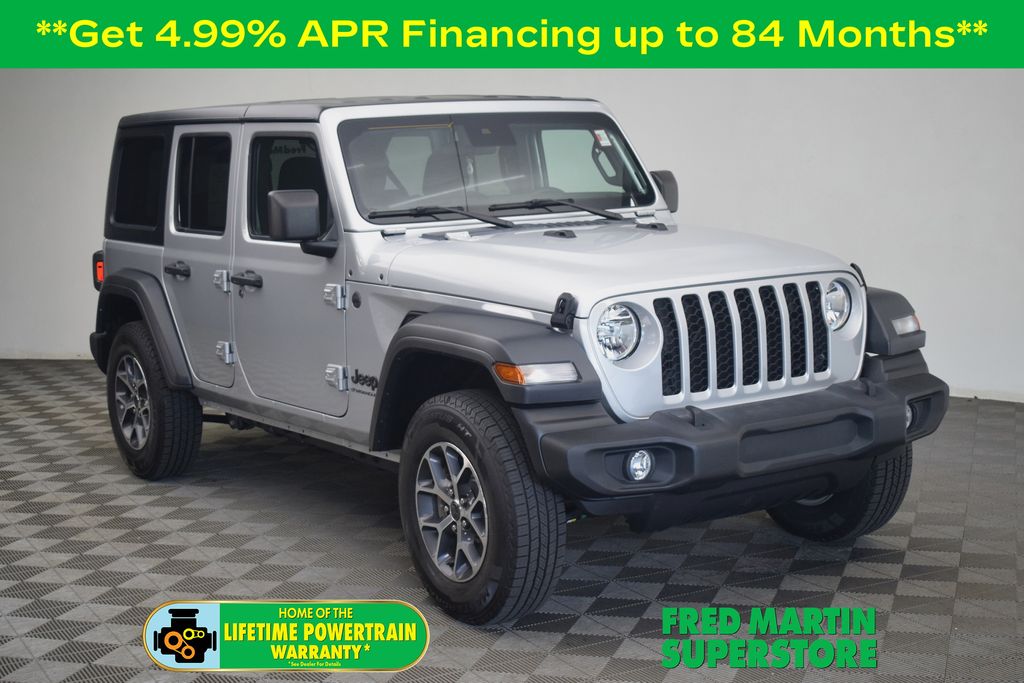 Silver Zynith Clearcoat 2024 Jeep Wrangler SUV / Crossover Four-Wheel Drive 8-Speed Automatic
