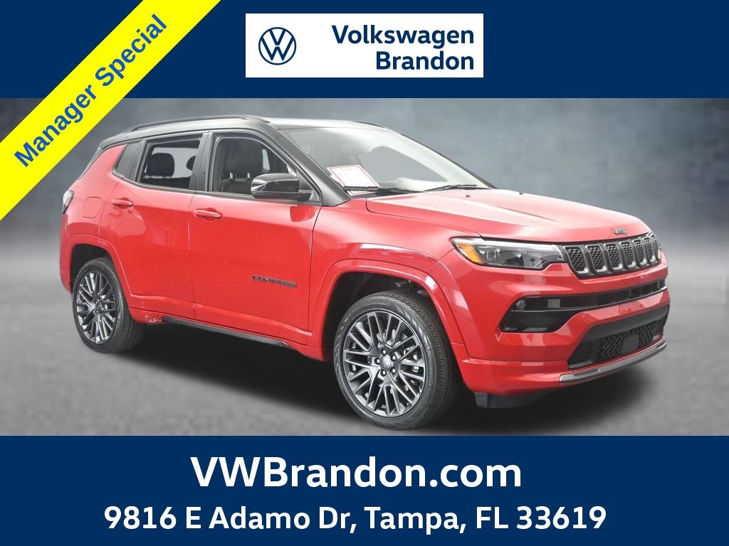 Redline Pearlcoat 2023 Jeep Compass SUV / Crossover Four-Wheel Drive 8-Speed Automatic