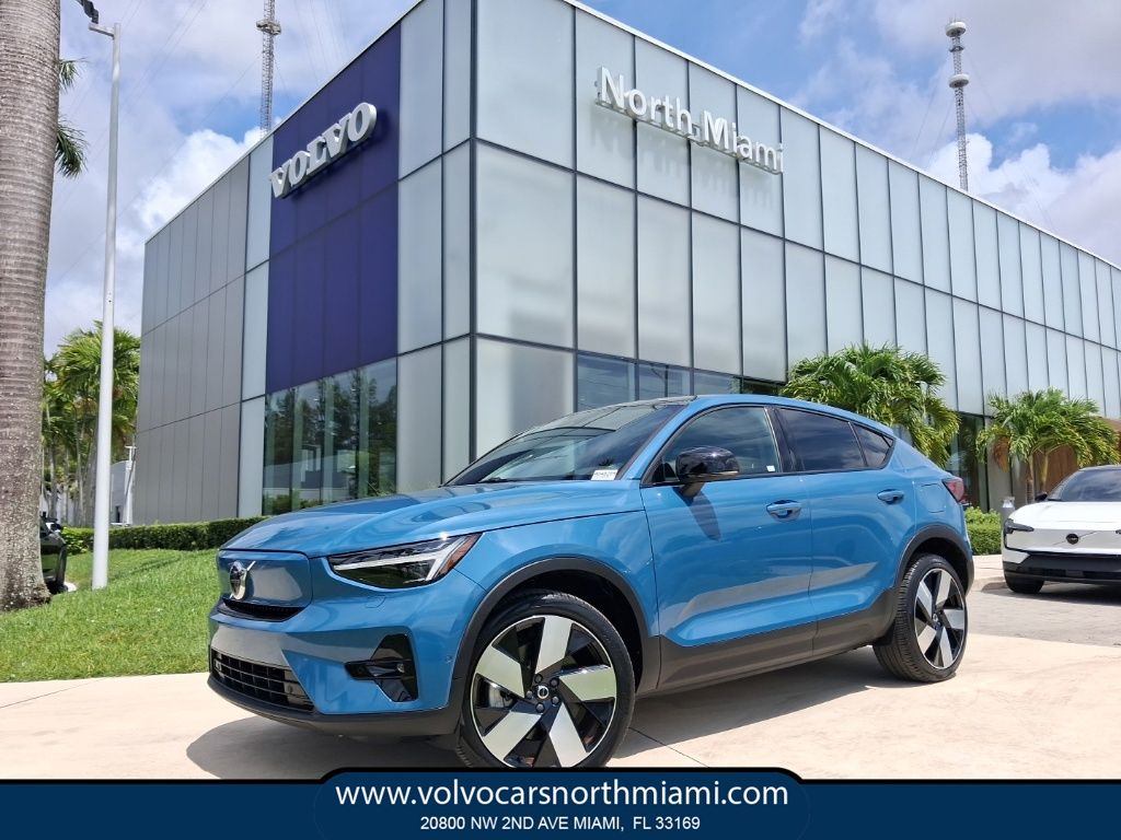 Fjord Blue Metallic 2023 Volvo C40 Recharge SUV / Crossover All-Wheel Drive 1-Speed Automatic