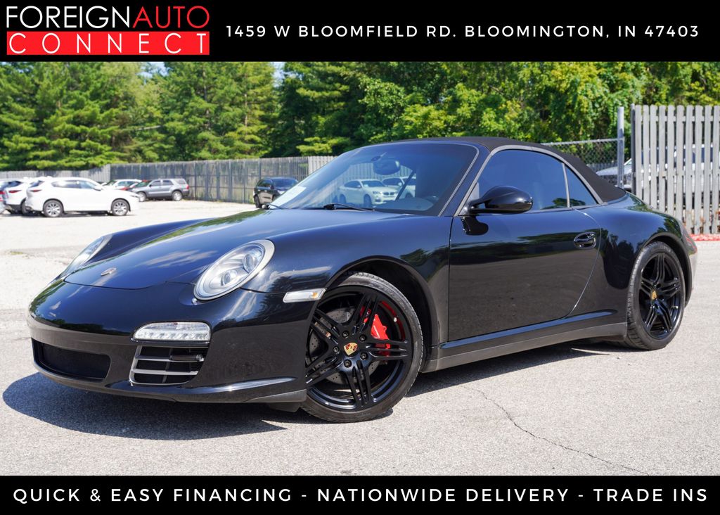 Black 2010 Porsche 911 Convertible All-Wheel Drive 7-Speed Automatic