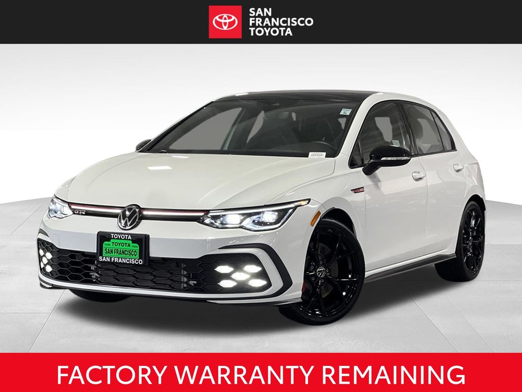 Opal White Pearl 2024 Volkswagen Golf GTI Hatchback Front-Wheel Drive 6-Speed Manual