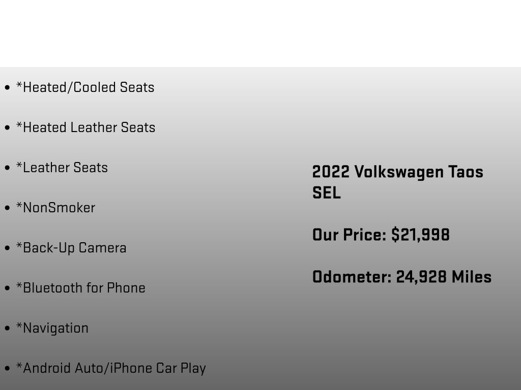 2022 Volkswagen Taos 1.5T SEL Gray at Sutliff Volkswagen