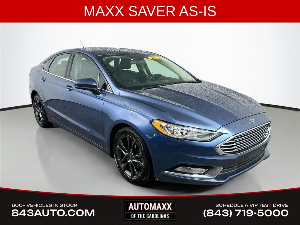 Blue Metallic 2018 Ford Fusion Sedan Front-Wheel Drive 6-Speed Automatic