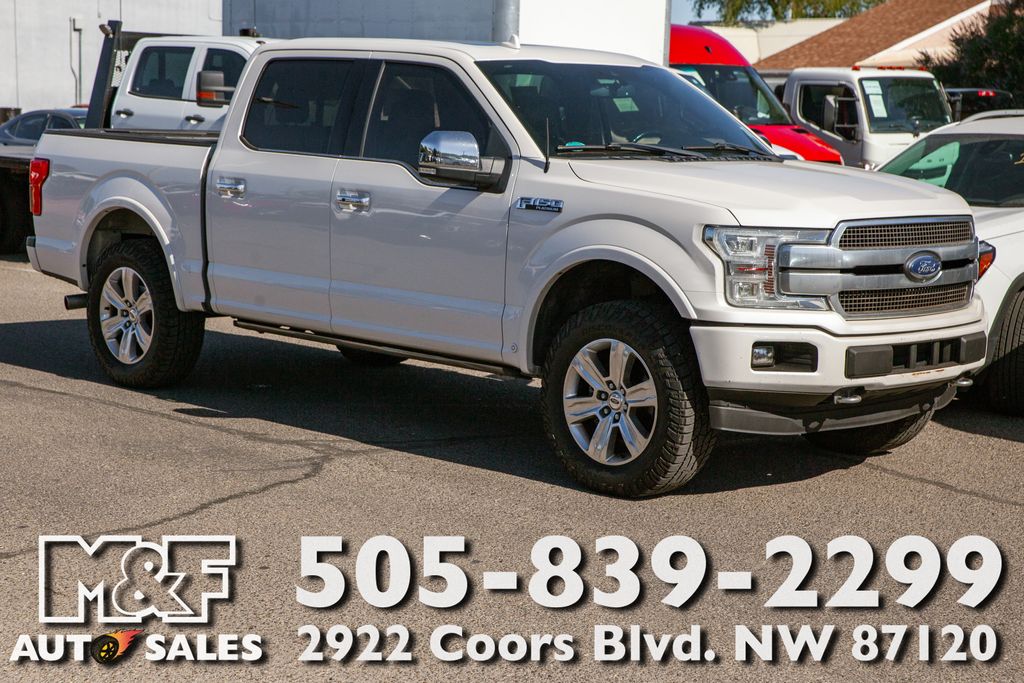 White Platinum Clearcoat Metallic 2018 Ford F-150 Pickup Truck Four-Wheel Drive Automatic