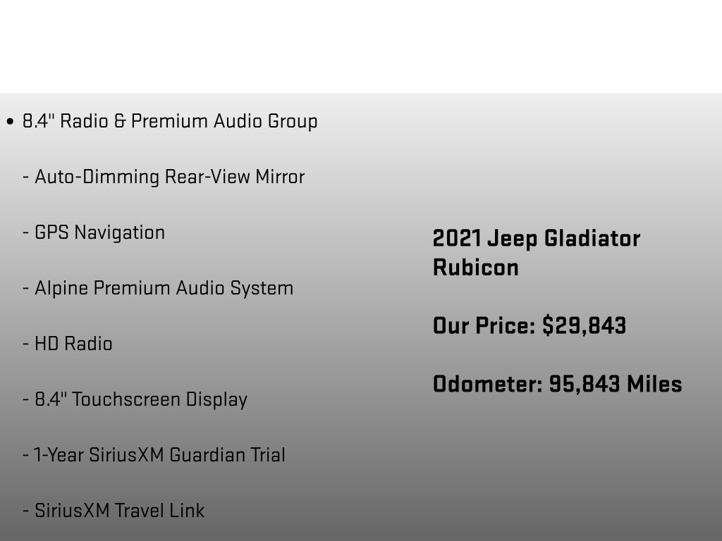 2021 Jeep Gladiator Rubicon Black at Auto Express Mitsubishi